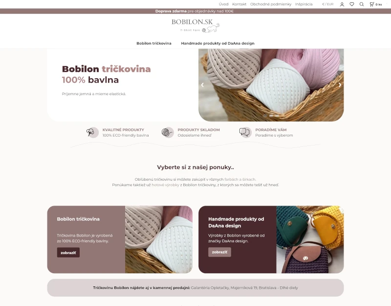 ClickEshop reference - bobilon tričkovina pro milovníky handmade výrobků