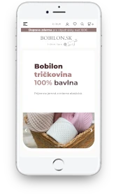 ClickEshop reference - mobilná verze bobilon tričkovina pro milovníky handmade výrobků