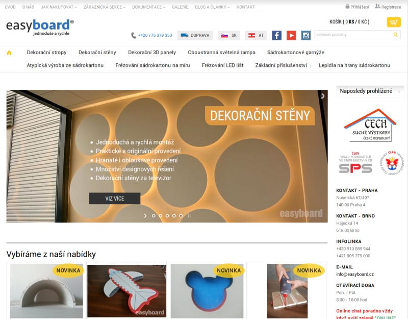 ClickEshop reference - výroba a prodej atypických výrobků na míru