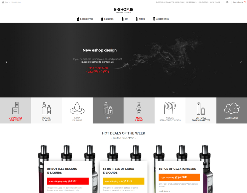 ClickEshop reference - prodej elektronických cigaret online